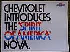 74 chevrolet nova spirit of america brochure 