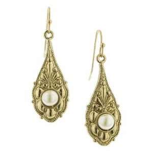  1960s Belle de Jour Golden Leaf Earrings 1928 Jewelry 