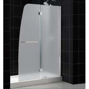   48 x 72 Frosted Glass Shower Door with 32 x 60  Left Hand Drain