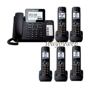   KX TG6671B DECT 6.0 1 Corded 5 Cordless Phones w/ Answering Machine