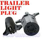   Round to 4 Pin Flat Trailer Connector Plug Light Adapter Plug Boat Rv
