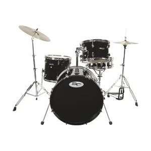  Sound Percussion SP 4 Piece Drum Kit Black (Black 