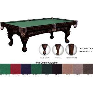   University of Maryland Pool Table Cherry 9 Foot