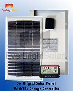 Watt Solar Panel 12 Volt + Battery Charge Controller  