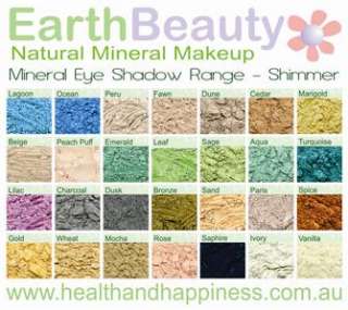 earthbeauty pure natural organic mineral shimmer eye shadow