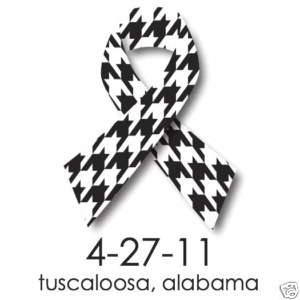 Alabama Houndstooth Ribbon Tornado Sticker Tuscaloosa  