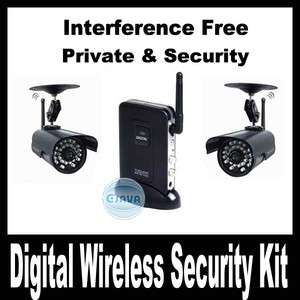   Digital Wireless Security Camera DVR 2 Channal Alarm Alert System Kit