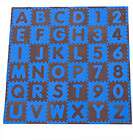 ABC & Numbers Blue/Brown Eva Foam Playmat Floor Mat Set Tadpoles NEW