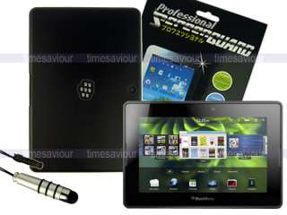 Black Aluminum Hybrid Hard Case+Screen Protector+Stylus for Blackberry 