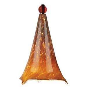   Pendant, Satin Nickel Finish with Tahoe Pine Amber Glass with Amber
