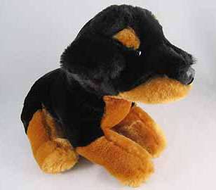 Animal Alley Black Brown Plush Rottweiler Puppy Dog EUC Stuffed Soft 