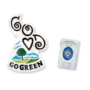    GREEN EARTH Go Green Wings & Wishes Angel Pin 