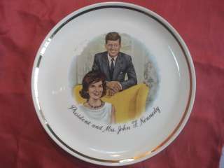 1960s ANTIQUE PORCELAIN PLATE DISH J.F. KENNEDY FAMILY  