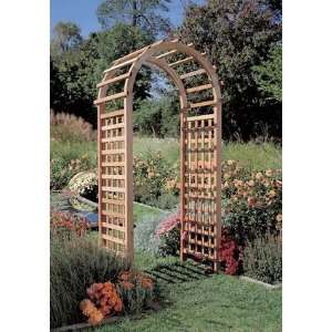 com Rustic Cedar Standard Garden Arch w/ Diagonal Lattice Sides Arbor 