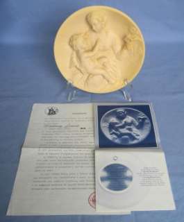 Vintage Alabaster Madonna Serena Art Plate, LE  