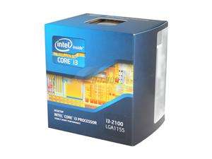 Intel Core i3 2100 Sandy Bridge 3.1GHz LGA 1155 65W Dual Core Desktop 