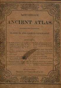   ANCIENT ATLAS Classical & Sacred Geography 1853 Asia Minor World Maps