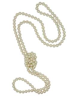 Majorica Pearl Necklace, Organic Man Made Pearl Endless Rope 