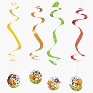  Fall Critters Dangling Swirls   Party Decorations 