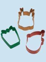 Wilton Christmas Holiday 3 pc Cookie Cutter Set Metal  