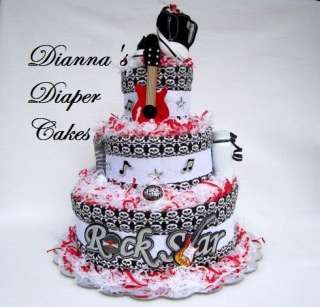 Rock Star Baby Diaper Cake Baby Shower Gift Newborn  