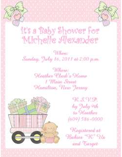 10 Very Sweet Baby Girl Designs Personalized Baby Shower Invitations w 