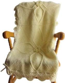   Acrylic Baby Blanket   Baby Vanilla (100% Knitted/crocheted) Clothing