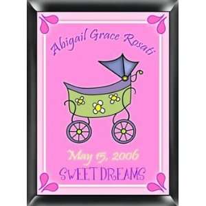    Personalized Baby Name Sign Baby Girl Carriage Nursery Decor Baby