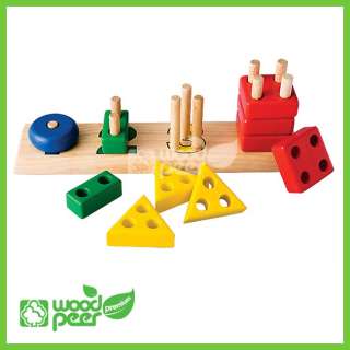 Wooden Toy (Building 123Figures) Baby Toys Building Blocks Perschool 