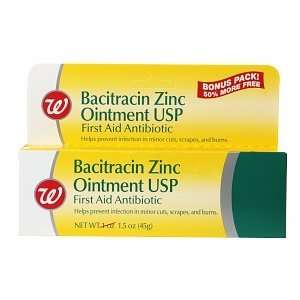   Bacitracin Zinc Ointment USP, 1.5 oz Health 