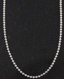   Diamond Cut Ball Bead 2.2mm Necklace Chain Solid Italy Jewelry  
