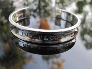 Tiffany & Co Silver 1837 Cuff Bangle Bracelet  