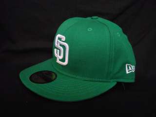   Era 5950 San Diego Padres   SD   WHITE on GREEN   MLB Baseball Cap Hat