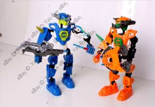   EXO FORCE Bionicle 10x FLEXIBLE JOINTS BUILDING TOYS 2x robots  