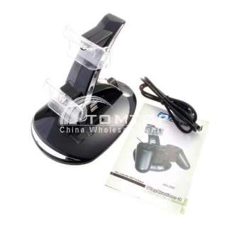 NEW Black PS3 Controllers Dual USB Charging Dock Station  