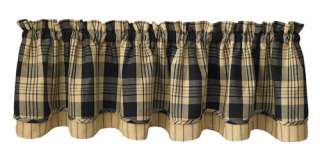 Country Black and Tans Plaid Layered, Lined Park Designs Millbury 
