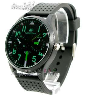 R133 Black Steel Watch PINK/BLACK Fashion Rubber Band  