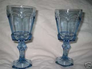 Fostoria crystal glass LIGHT BLUE VIRGINIA Goblets  