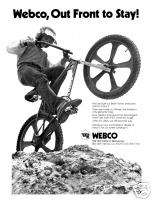 Webco BMX Bike Mag Monoshock 1977 BMXA HiRes Ad Reprint  