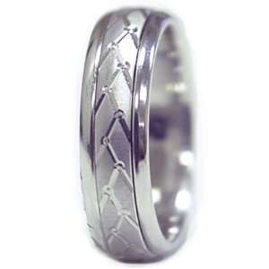  4.00 Mm. New Argentium 935 Non Tarnish Silver Wedding Band Ring 