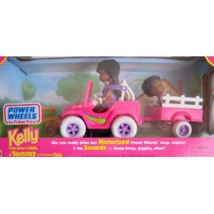  Barbie KELLY & TOMMY Motorized Power Wheels Jeep & Dolls 