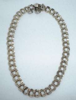   GOLD FILLED DOUBLE CHAIN LINK BRACELET FOR CHARMS 7 3/8  