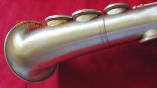 Matte Brass Soprano Saxello Curved Bell Bb Saxophone  