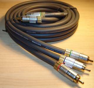 New PHILIPS PXT1000 Gold Component Video Cable 6 FOOT  