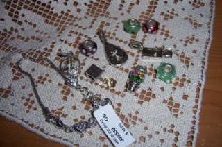 Brighton Lot ~ ABC Slide Bracelet + 9 Charms. NEW with Tag  