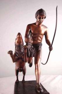 Indian Hunter & his Dog by P. Manship Bronze Statue  