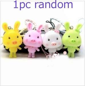 1pc Cute Pig Rabbit Mobile Cell Phone PDA Charm Strap  