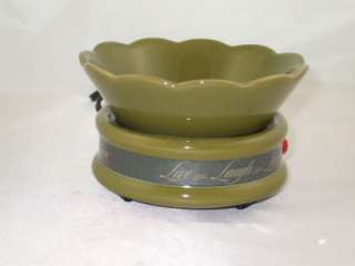 in 1 Green Electric Candle Tart Warmer CWDL Large bowl  
