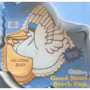   News Stork Flying with Baby Cake Pan (502 3851, 1983)