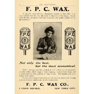  1902 Ad F P C Wax Iron Polish Laundry Ironing Clothing 